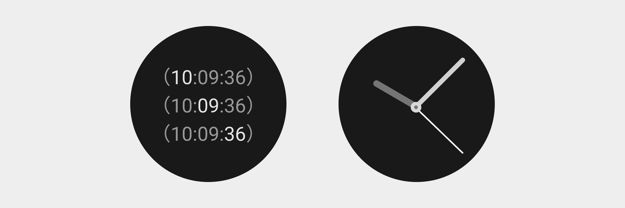 Hour, minute and second