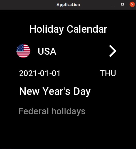 holidays screenshot